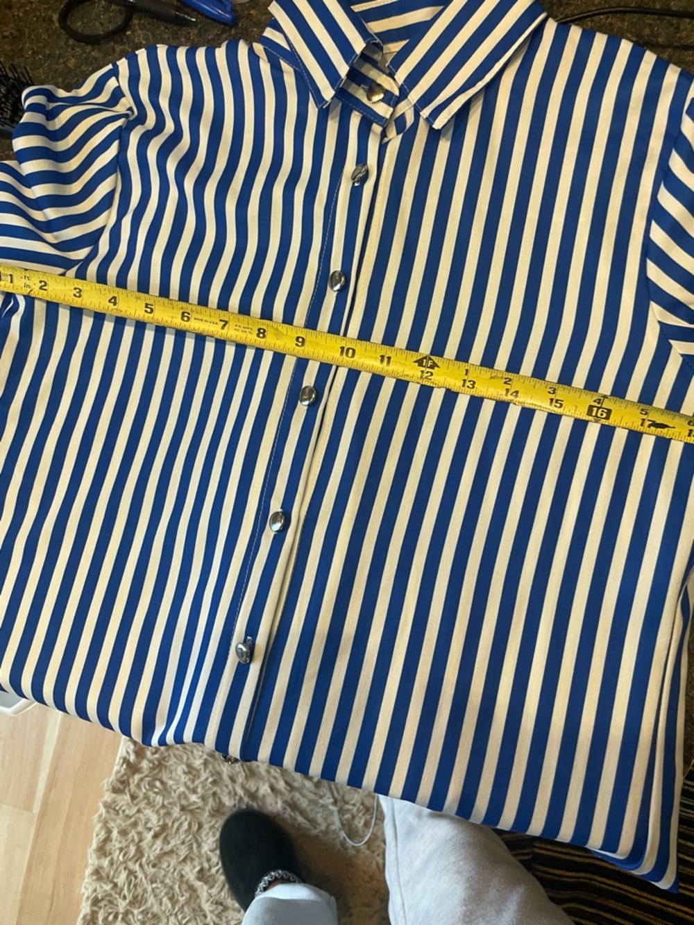 Blue and White Striped Shirt - Picture 8 of 8